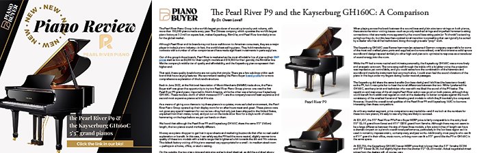 The Pearl River P9 and the Kayserburg GH160C- A Comparison